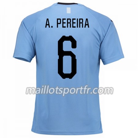 Maillot de Foot Uruguay A.Pereira 6 Domicile Coupe du monde 2018